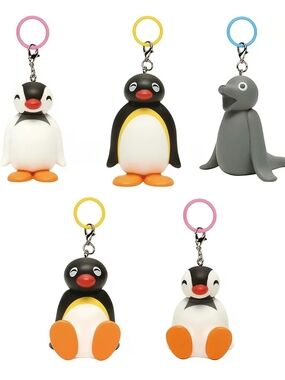 Pingu & Friends Keychain Set, New Without Tag, Pingu Pinga Robby Set Of 5